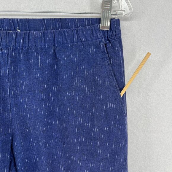 EILEEN FISHER Pants PS Petite Ikat Organic Cotton Droplet Ankle Tapered Blue - Picture 8 of 16